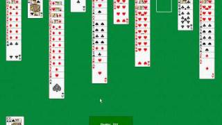 Spider Solitaire quotschwerquot mit vier Farben 3Teil [upl. by Didier]