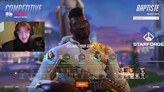 DAFRAN BAPTISTE OVERWATCH 2 GAMEPLAY SEASON 10 TOP 500 [upl. by Orimisac]