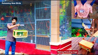 Releasing New Birds  Making Breeding Cage For Birds  Showing Our Aviary Breeding progress [upl. by Nospmoht587]