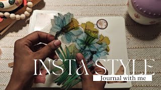 📱Aesthetic journaling with me 🎞️📷  Instagram style journal  ASMR  Scrapbooking  Satisfying [upl. by Nnazil]