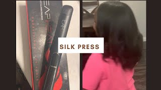 Silk press  press and curl  EAP HEAT flat iron review [upl. by Aytida35]