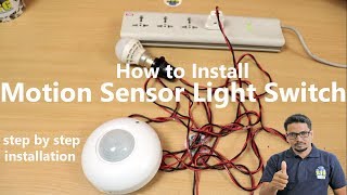 Hindi  How to Install a Motion Sensor Light Switch [upl. by Birk]