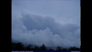 Cumulonimbus mammatus shelf clouds and rain visible from Millner Darwin Australia  Dec 16 2012 [upl. by Fatsug]