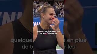 😂 Sabalenka propose de payer sa tournée pour se mettre le public dans la poche shorts tennis [upl. by Marlen]