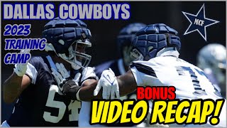 COWBOYS 2023 TRAINING CAMP ✭ BONUS VIDEO RECAP 🔥 Watch Ceedee Dak Deuce Turpin amp Micah 👀 NFL [upl. by Ehman]