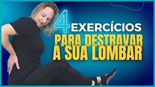 ✅EXERCÍCIOS FACEIS PARA DESTRAVAR SUA LOMBAR [upl. by Anaujahs633]