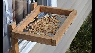 How to Make a Window Bird Feeder woodloggercom [upl. by Onairot40]