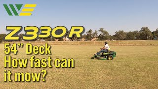 How fast can the John Deere Z330R Zero Turn with 54quot Deck Mow an Acre [upl. by Amzu]