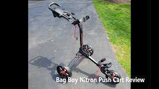 Review Bag Boy Nitron Golf PushCart [upl. by Yanal]