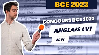 Analyse de sujet  Anglais LV1 ELVI Concours BCE 2023 [upl. by Narine]