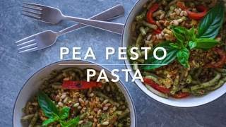 Creamy Vegan Pea Pesto Pasta [upl. by Aneetak]