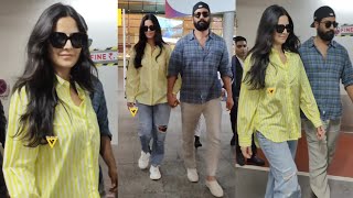 Katrina Kaif amp Vicky Kaushal Back after Katrinas 40 th birthday 🎊 😍💖📸✈️ [upl. by Esaertal673]