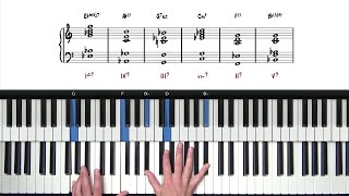 Jazz Piano Chords  The Most Beautiful Progression [upl. by Scot]