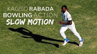 Kagiso Rabada Bowling Action SlowMotion [upl. by Leshia]