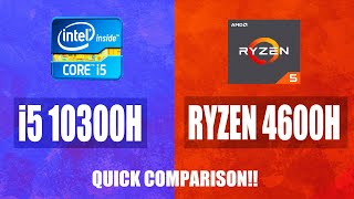 Intel Core i5 10300H VS Ryzen 5 4600H Full Quick Comparison [upl. by Caldera]