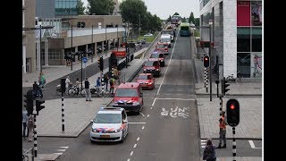 Optocht Brandweerdag 2017 heel veel sirenes Almere [upl. by Htiffirg]