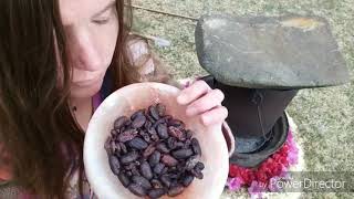 Making Cacao Beans into Cacao Paste  Ceremonial Cacao [upl. by Hollyanne132]