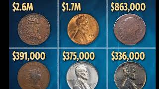 Top 42 Most Valuable coins  pennies Dollars and Dime English coins list [upl. by Llenel796]