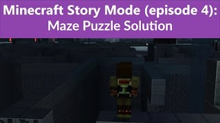 Minecraft Story Mode Episode 4  Maze Puzzle SOLUTION [upl. by Borden]