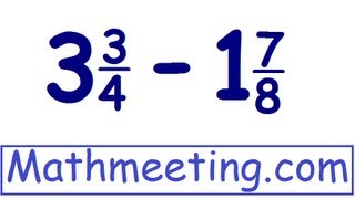 Subtracting mixed numbers [upl. by Cherish85]