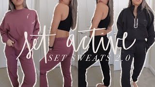 SET ACTIVE REVIEW SET SWEATS 20  whats different old vs new branding try on is it worth it [upl. by Acissej]