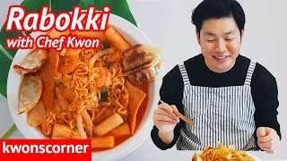 Rabokki Spicy Ramen  Tteokbokki Recipe 라볶이 만들기 ラボクイ レシピ [upl. by Arahs980]