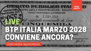 BTP Italia marzo 2028 conviene ancora Cedola minima 2 [upl. by Teece]