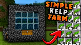 Easy 120 Kelp Farm for Minecraft Bedrock  PE Super Fast [upl. by Frolick]