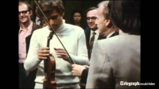 Yehudi Menuhin plays rare Stradivarius violin [upl. by Arataj]