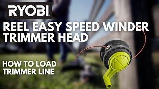 How to Load the RYOBI REELEASY SPEED WINDER Bump Feed Trimmer Head [upl. by Nahtiek423]