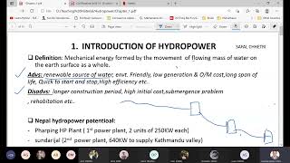 Hydropower Engineering  chap1 [upl. by Acey]