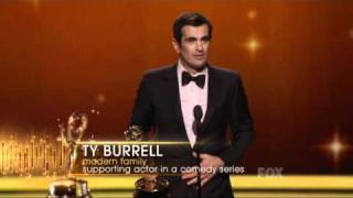 Ty Burrell wins an Emmy for Modern Family at the 2011 Primetime Emmy Awards [upl. by Nahshon]