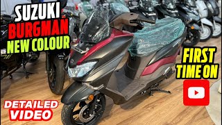 All New 2024 Suzuki Burgman New Colour Review Video  Suzuki Burgman Street 125 Ride Connect Edition [upl. by Thorrlow217]