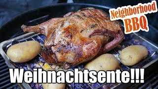 Weihnachtsente grillen mit Neighborhood BBQ [upl. by Secnarf]