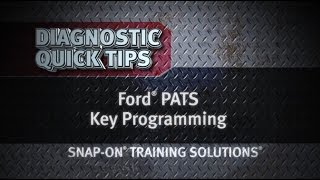 Ford® PATS Key Programming Diagnostic Quick Tips Snap on Training [upl. by Hefter]