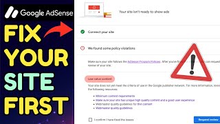 How to Fix “Low Value Content” in AdSense for Approval [upl. by Giarc]