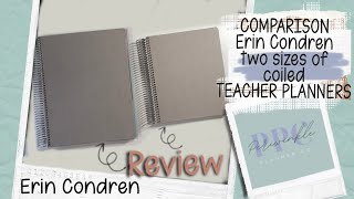 COMPARISON of Erin Condren FOCUS Teacher Planners  85quotx11quot and 7quotx9quot [upl. by Sollie196]