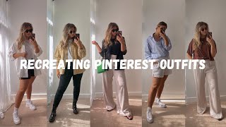 RECREATING PINTEREST OUTFITS SIZE 18 [upl. by Yahsram599]