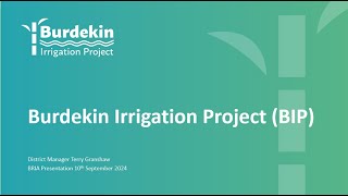 Terry Granshaw  Burdekin Irrigation Project [upl. by Gomer858]