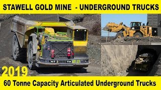 Stawell Gold Mine 2019  Articulated Underground Trucks  60 tonne capacity  Australian Trucks [upl. by Jerusalem]