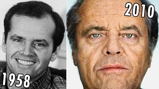 Jack Nicholson 19582010 all movies list from 1958 How much has changed Before and After [upl. by Esinal301]