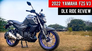 2022 YAMAHA FZS V3 DLX Detailed Ride Review  Mileage  Price  Changes [upl. by Baiss961]