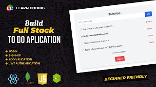 How to Build a Full Stack Web Application  Todo App MongoDBExpress jsReact jsNode js  Like🙏😊 [upl. by Rabkin]