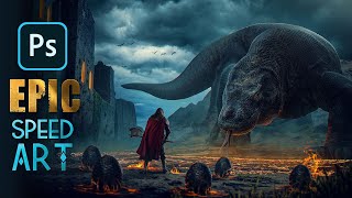 Epic Cinematic Photo Manipulation Speed Art  Photoshop Tutorial [upl. by Drahser501]