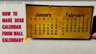 HOW TO MAKE DESK CALENDAR FROM WALL CALENDAR  DaddysHome [upl. by Jonah209]