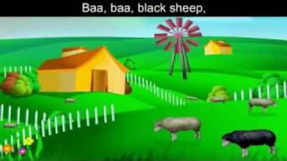 Baa Baa Black Sheep with Lyrics and sing along option [upl. by Rehpotsirhk20]