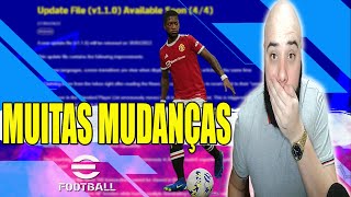 AS MELHORIAS DE GAMEPLAY E BUGS SÃO GIGANTES NO UPDATE EFOOTBALL2022 [upl. by Filler]