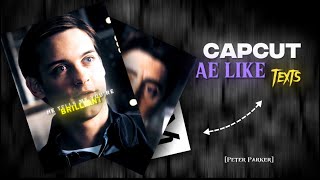 How to make AE Llike Texts On CAPCUT [upl. by Pearle358]