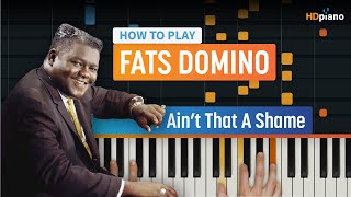 How to Play quotAint That a Shamequot by Fats Domino  HDpiano Part 1 Piano Tutorial [upl. by Eesac]