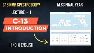 C 13 nmr spectroscopy msc final year  c13 nmr spectroscopy in hindi [upl. by Eicak505]